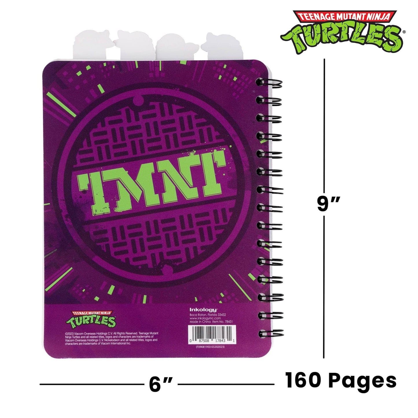 Ninja Turtles 4-Tab Spiral Notebook