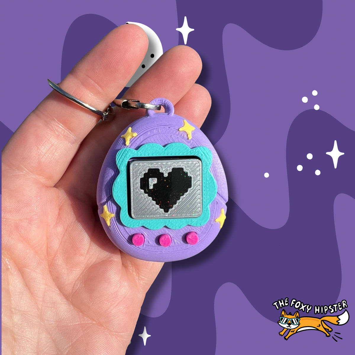 Digital Pet Fidget Toy Clicker Keychain