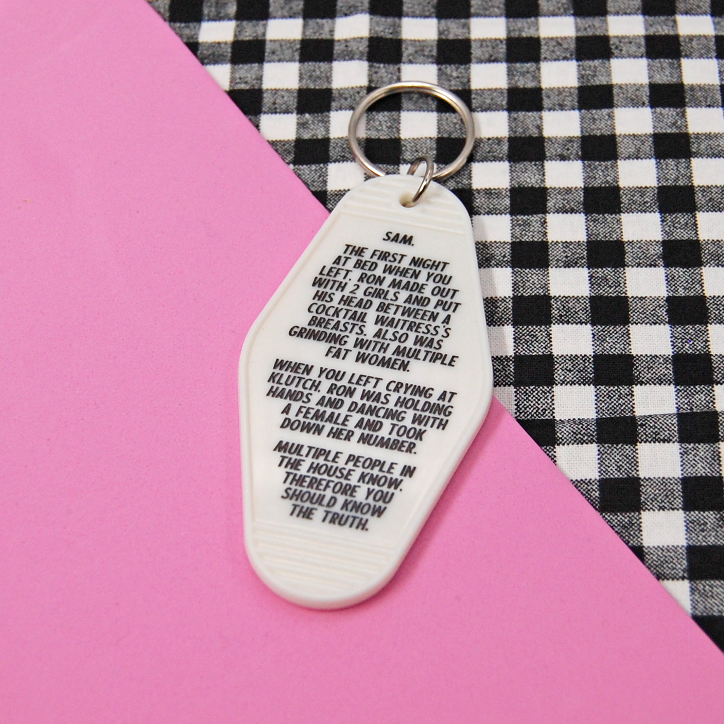 Jersey Shore “Who wrote the note?!” Keychain