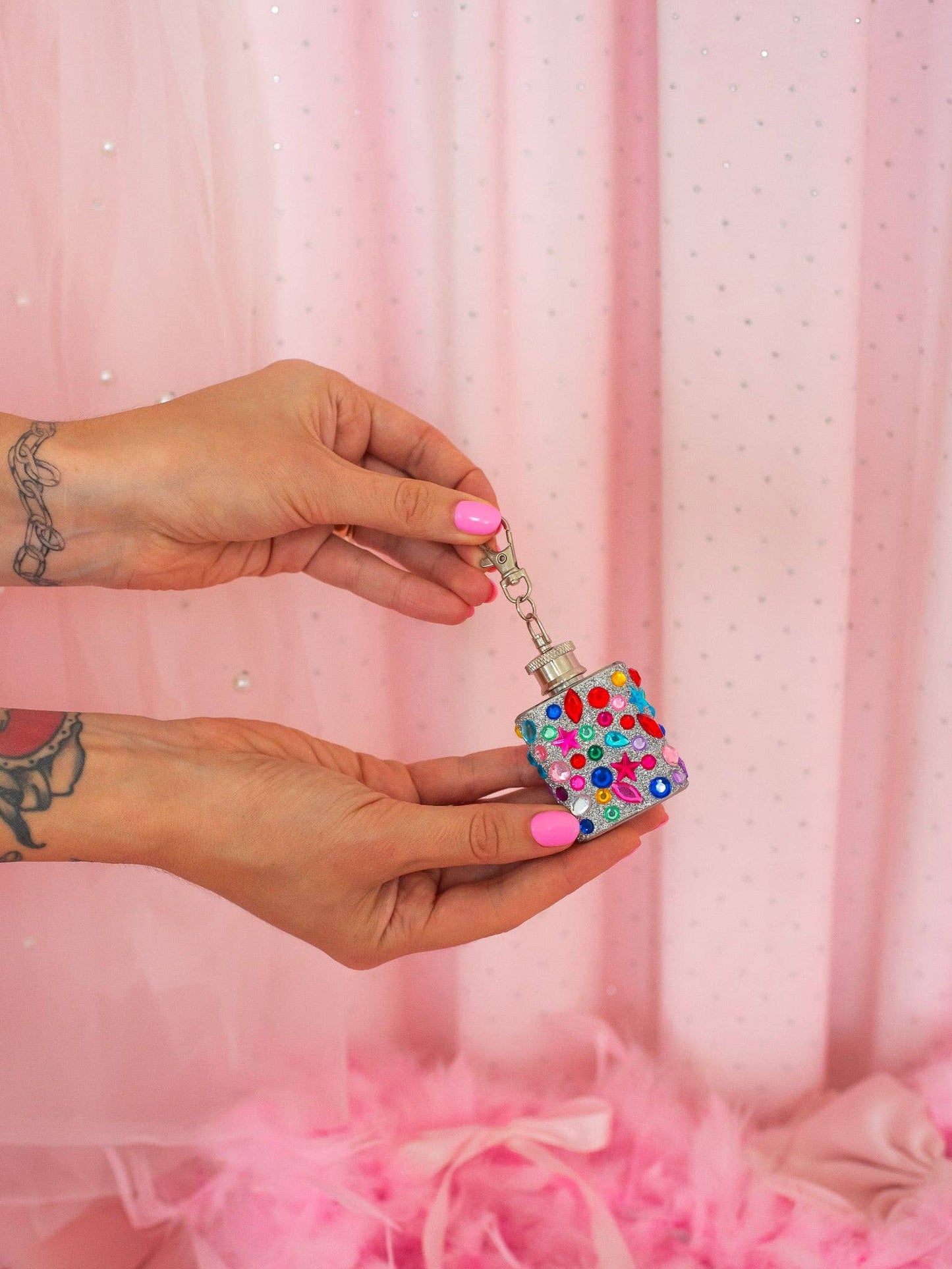 Y2K Princess Mini Flask Keychain
