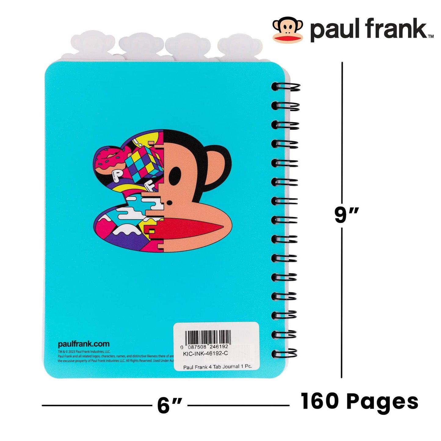 Paul Frank 4-Tab Spiral Journal