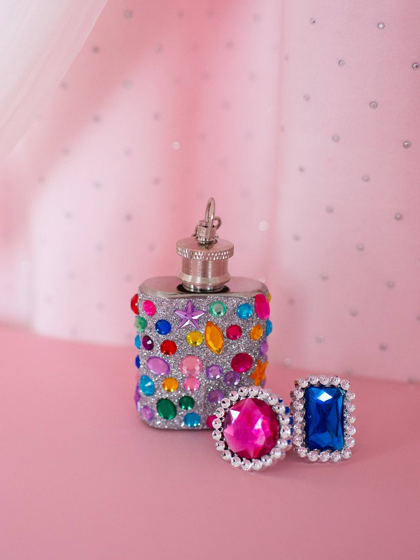 Y2K Princess Mini Flask Keychain