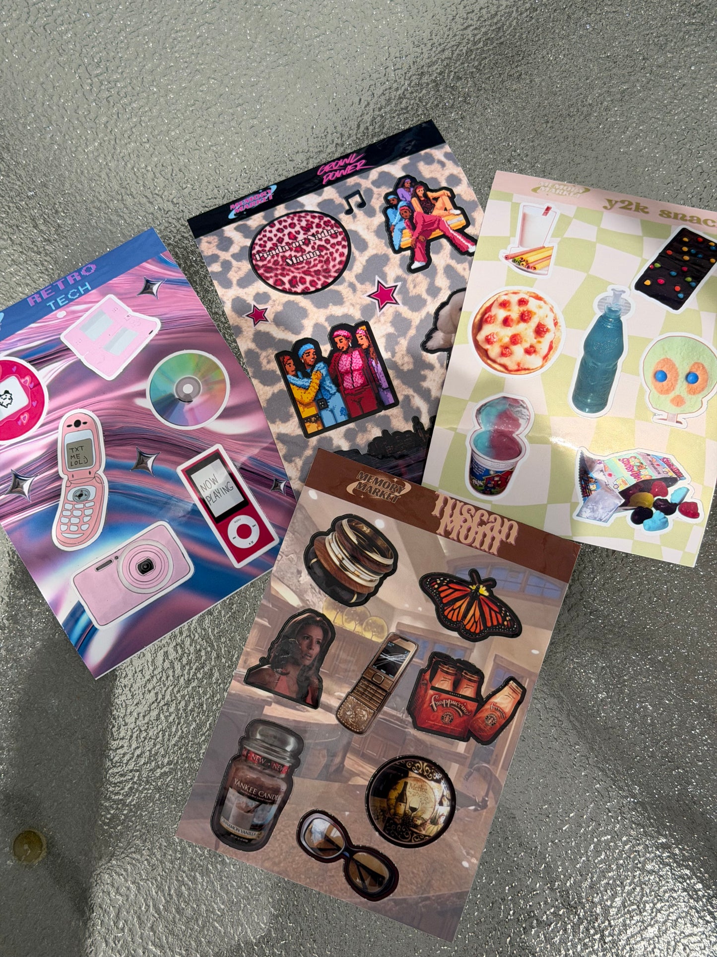 Y2K Snacks Sticker Sheet