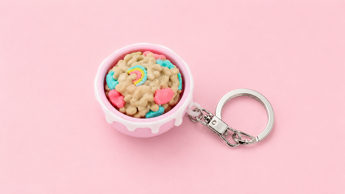 Lucky Cereal Fidget Toy Clicker Keychain
