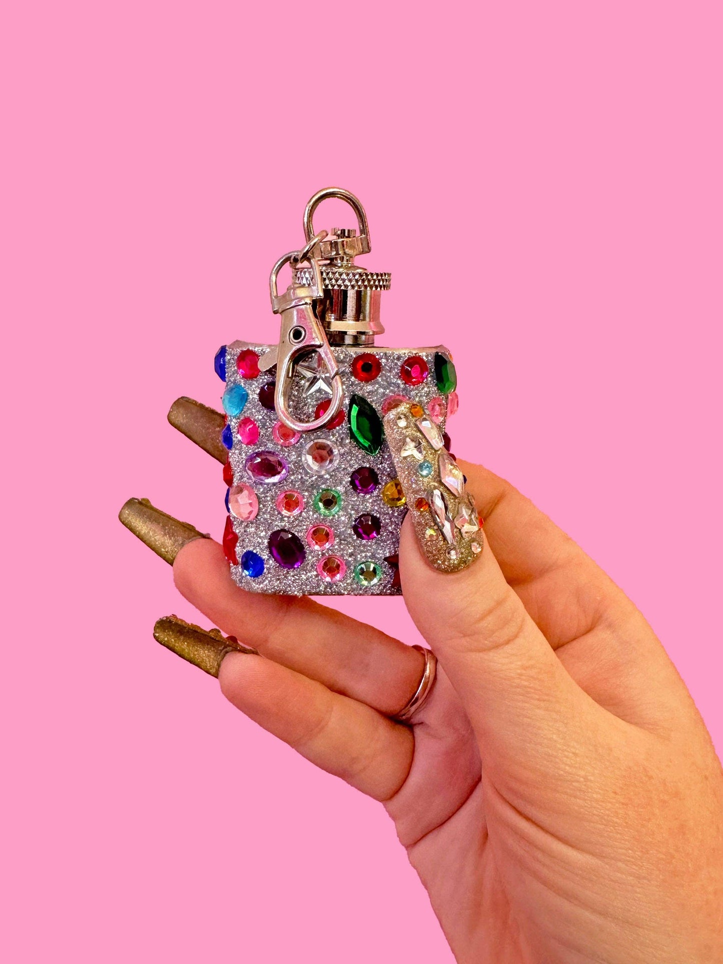Y2K Princess Mini Flask Keychain